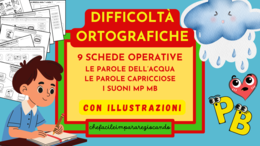 9 SCHEDE OPERATIVE: PAROLE DELL'ACQUA - PAROLE CAPRICCIOSE - I SUONI MP MB