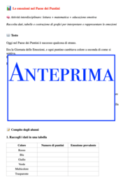 Il paese dei puntini; un percorso per l'accoglienza tra matematica e inclusione, classi 3/5