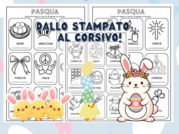 Dallo stampato al corsivo: la mia scheda di Pasqua