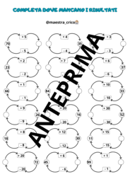 ADDIZIONE E SOTTRAZIONE OPERAZIONI INVERSE