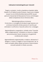 8 Lezioni Attività Alternativa e Educazione Civica - Relazioni, emozioni e gentilezza (Classi 1ª e 2ª)