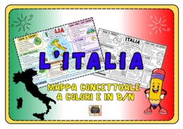 MAPPA CONCETTUALE - L'ITALIA - a colori e in bianco e nero -