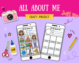 All About Me – lavoretto creativo per il ritorno a scuola, modello “Tutto su di me”