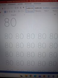 Pregrafismo tratteggio da 80 a 90