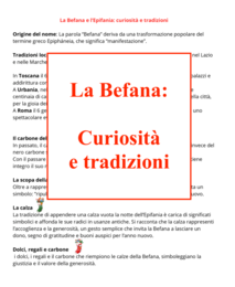 La Befana e l'Epifania; un viaggio per il mondo tra tradizione e leggenda-classi III/V