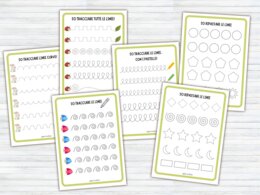 60 Schede di Pregrafismo e Tratteggio per Scuola Infanzia e Prima Elementare | Attività di Motricità Fine, Controllo della Matita e Disegni da Colorare | Prerequisiti Scrittura (PDF Stampabile No Prep)