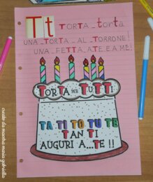 Lettera T in Torta per TuTTi