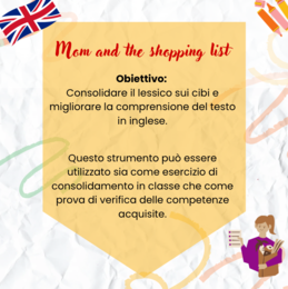 Mom and the Shopping List – Esercizio di Comprensione e Lessico sui Cibi
