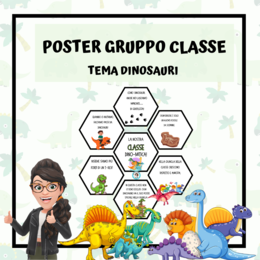 🦖 Poster Gruppo Classe – Tema Dinosauri