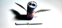 "NONN*BULL EnergyDrink per nonni con le ali" - Lattina + Ali + 3Cannucce