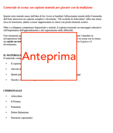 Carnevale in scena: un copione teatrale per giocare con la tradizione tra risate e divertimento -classi 1/5