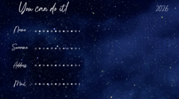 MAKE A WISH Weekly Calendar 2026