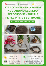 KIT ACCOGLIENZA INFANZIA "IL GIARDINO SEGRETO" percorso sensoriale per le prime tre settimane