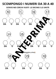 COMPOSIZIONE E SCOMPOSIZIONE DEI NUMERI DA 20 A 100