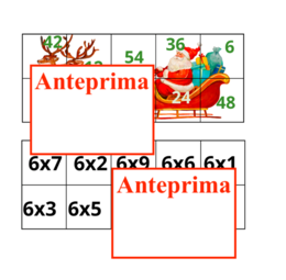 11 Puzzle delle tabelline di Natale- materiale concreto per la scoperta, la costruzione e il rinforzo