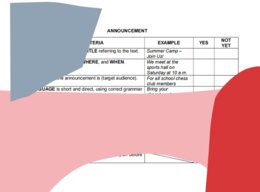 Criteri per la scrittura in lingua inglese – scuola primaria e scuola media | Success criteria for writing in English – primary and lower secondary schools