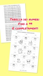 TABELLA CON I NUMERI FINO A 99 E COMPLETAMENTI