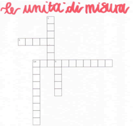Cruciverba sulle unità di misura - imparare giocando