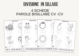 DIVISIONE in SILLABE - Bisillabe CV - CV