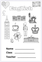 Copertina quaderno di Inglese per la terza Primaria
