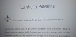 Lettura con comprensione del testo "La strega Polverina"