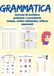 Grammatica: esercizi 1 e 2 elementare