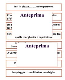 Alla scoperta di C’è, c’era, ci sono, c’erano: percorso concreto Montessori