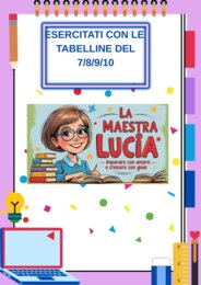 TABELLINE DEL 7/8/9/10