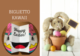 Biglietto Pasqua Kawaii