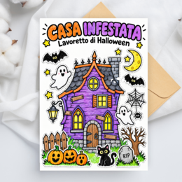 Lavoretto di Halloween - costruisci la casa infestata