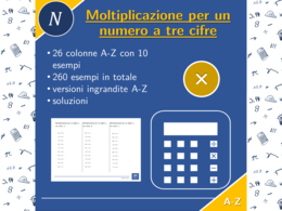 Moltiplicazione per un numero a tre cifre | matematica | 26 colonne
