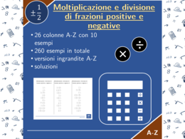 Moltiplicazione e divisione di frazioni positive e negative | matematica | 26 colonne