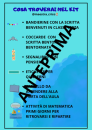 KIT ACCOGLIENZA CLASSE TERZA