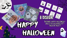 BIGLIETTI HAPPY HALLOWEEN - TRICK OR TREAT - DOLCETTO O SCHERZETTO