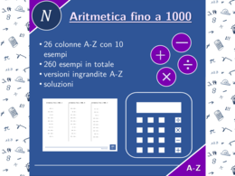 Aritmetica fino a 1000 | matematica | 26 colonne