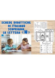Schede di Italiano : Scopriamo la lettera N
