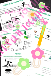 Clil - Primary School - Technology; Fossil Fuels-Harvesting Renewable Energy-Glass-Paper