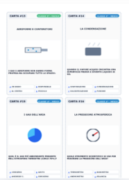 40 CARTE SFIDA DI SCIENZE: MATERIALI, MATERIA, ARIA, ACQUA ED ENERGIA | QUIZ A SCELTA MULTIPLA  (CLASSI 3ª, 4ª, 5ª) + GRIGLIA SOLUZIONI