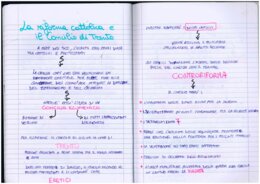 La riforma protestante e la Controriforma - Riassunti scritti a mano, schematizzati e Illustrati -