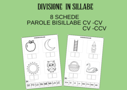 DIVISIONE in SILLABE: BISILLABE CV-CV e CV-CCV