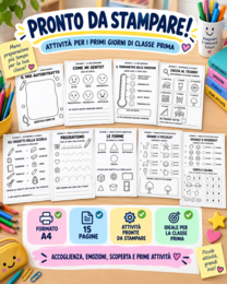 Kit Accoglienza Classe Prima | Attività Primi Giorni Scuola Primaria