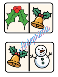 Domino di Natale - Gioco didattico e associazione visiva per la Scuola dell'Infanzia