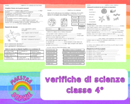 VERIFICHE SCIENZE - CLASSE QUARTA