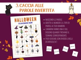 Caccia al Tesoro di Halloween in INGLESE: Movimento, Lessico e Lettura | Scuola Infanzia e Primaria (PDF A4)  - Scavenger Hunt - English vocabulary - gioco  pronto da stampare
