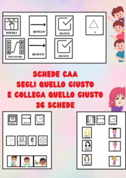 Esercizi CAA: segna quello giusto e collega quello giusto