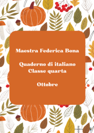 Quaderno italiano classe quarta OTTOBRE