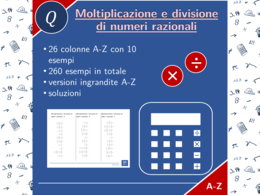 Moltiplicazione e divisione di numeri razionali | matematica | 26 colonne