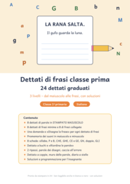 Dettati di frasi classe prima: 24 dettati graduati