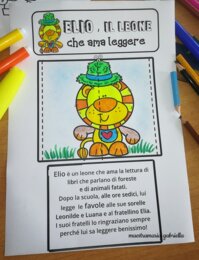 Elio il leone che ama leggere ;prime letture e comprensioni