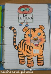 Lettera T di Tigre pop up